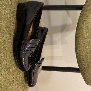 Clarks Unstructured Black Patent Loafer